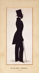 O HON. George Bridgeman, silhueta de um artista desconhecido, 1842 (papel)